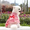 Dog Apparel Princess Dress Summer Pet Clothing Dogs Bowknot For Small Costume Skirt Cute Pomeranian