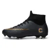 Soccer Shoes Football Boots Man's High Ankle Sneakers Men Outdoor Cleats Long Spikes Eur3646 230814