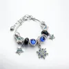 ارتباط أساور أزياء Shine Blue Flower Presant Star Zircon Zircon Sybled Bracelet Women Gift Jewelry Jewelry