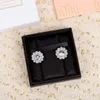 Brand Designer MiuMiu Fashion New Earless Earrings for Women Imitation Crystal Flower Full Diamond with Sunflower Ear Clips Accessories Jewelry