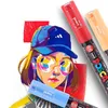 Schilderpennen uni Posca marker pen set pop -poster advertentie graffiti pc1m pc pc5m pc8k pc17k round head oile verf 230818