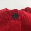 Pullover 2024 Baby Neujahr Rote Kleidung Winter Girl Jungen Fleece Strickpullover Kinder Kinder Herbst Weich verdickte festes Strickjacken outfit x0818