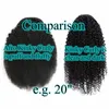 Koronkowe peruki Afro Kinky Curly Ciągły Ogon ludzki włosy