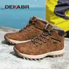 Stivali dekabr non slip inverno peluche uomini caldi in pelle impermeabile in pelle funzionante scarpe top high top 3948 230817