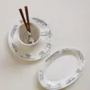 Mughe graziose vita di ceramica riutilizzabile a tazza di ceramica riutilizzabile per la colazione set da tè da tè cucina bevuta decorativa da saper 230818 230818