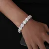 Bijoux Hip Hop blanc d couleur Vvs Moissanite, Bracelet en argent 925 personnalisé pour hommes, vente en gros