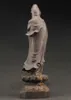 Dekorative Objekte Figuren China Hervorragende große, dekorierte Handarbeit Alte Ebony Holz geschnitzt Kwanyin Statue 230817