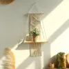 Nowate przedmioty MacRAme Wall wisząca półka boho wystrój domu Półki na ścianie Decoracja drewna do sypialni do salonu pokoju dziecinny Christamas prezent 230818