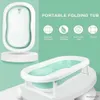 Bathing Tubs Seats Newborn Baby Folding Bath Tub Portable Children Non-Slip Safe Bathtub Infant Shower Bath Pad Foldable Baby Shower Soft Pillow R230818