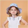 Stingy Brim Hats uni Cotton Bucket Baby Summer Sunsn Hat Pure Color Sunbonnet Fedoras Outdoor Fisherman Beach Cap Delivery Fashio Dhisy