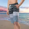 Pantalon pour hommes Beauwear lâche séchage rapide Shorts d'été surf sur les grosses hommes plissés rayés Jean