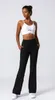 Pantalon actif Hight Woon Women-Bottom Sports Leggining Skinny Tablers Fitness Flare Yoga avec Pockts Sportswear