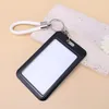 Keychains Women Men Badge Child Bus Card Cover Case Holder Bags Business Waterproof Holders Bank ID With Keyring