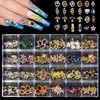 Gwóźdź Art Decorations S Zestaw 3D Almens Charms Klejnot Luksusowe kryształowe diamenty DIY Jewelry Manicure Akcesoria L230816