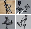 Objets décoratifs Figurines 8pcs Musicien guitariste metal statue instrument de musique Iron Art Collectible Figurine Home Cafe Office Bureau 230817