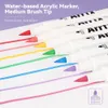 Malowanie długopisów Arrtx 60 Kolory pastelowe Farba markera szczotki akrylowej dostępne na szklanym szklanym płótnie metalowy ceramiczny kubek drewniany plastik 230818
