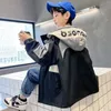 Jackor 2023 Fashion Boys Jacket Korean Sprunautumn Letter Boy Baseball Kläder Jul Födelsedagspresent 4 5 6 8 10 12 14 Y 230817