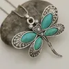 5st-legering Retro Dragonfly Pendant Necklace For Men Women Jewelr Gift A-803D