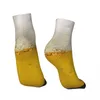 Men's Socks Funny Beer Design Dress Men Women Warm Fashion Crew