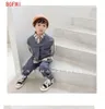 Kleidungsstücke Frühling Korean Kinder Herbst Kids Boys Casual Weste Striped Shirt Pant 3 PCs Set Baby Kleinkind Blazer Anzug 18y 230818