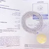 Igi Certificates Lab Grown Diamond Hpht Vs-si Or 10 carats environ 2 mm 2,5 mm Collier chaîne de tennis