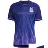 Sportsokken 2023 3 sterren voetbalshirts 22 23 Dy di Maria Martinez de Pa Maradona Fernandez Kids Kit Men Women Footb DHS0D