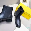 Fendyity Sonbahar/Kış Fendyity Boots Kısa En Yüksek kaliteli Kadın Moda Vintage Tasarımcı Düşük Topuk Martin Boot Siyah Deri Güzel İş Botss