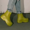 ブーツ女性モダンファッションデザイン防水ソリッドエヴァ雨のブーツプラットフォームフラットノンチャンキーヒールソールレディースセクシーな靴