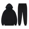 Heren tracksuits hoodie sets vrouwen solide kleur sweatshirt set casual longsleved hoodies broek pool fleece tweedelige pakken y2k zweetbroeken 230818