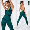 Yoga Outfits Women's Tracksuits Backless Yoga Set Sleeveless Sports Jumpsuit Yoga Set for Fitness Gym Workout Clothes Active Wear 230817