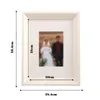 Frames Marque PO de haute qualité Affiche Blanc Bois Blanc 4x6 pouces Black Hard Glass Chêne noix