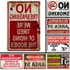 Geen schieten Retro Public Warning Sign Tin Painting Achtergrond Wall Frameless Decoratief Hanging Schilderij Woonkamer Home Decor Maat 20 RHJS