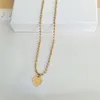 Mode pendentif coeur perle concepteur cadeau collier de haute qualité amour bijoux Style minimaliste fille longue chaîne or voyage