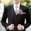 Fiori decorativi nozze boutonniere | Rose Corsage Flower Groom e Man Boutonnieres con artificiale per gli anniversi