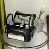 Clear PVC Makeup Case Stand-Up Makeup Cup Makeup Brush Holder Travel Professional Cosmetic Bag Artist Stailing Bag med justerbar avdelare