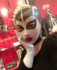 Feestmaskers unisex sexy latex rubberen kappen gesplitst masker met kanten pruiken meid masker plus size maat handgemaakt voor feest 230817