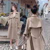 Trench femminile 2023 Sproce casual primaverile cappotto a vento Lady Long Double Breasted Street Fashion Outwear Fashion Fashion