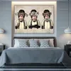 Catyoon Monkey Canvas Painting Wall Art 3 Panel Funny Monkey Street Graffiti Poster And Prints Art Picture For Living Room Boys Bedroom Decor Wo6