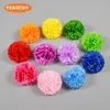 Dekorativa blommor kransar 12pcs16color 9cm artificiell simulering falsk siden nejlika blomma huvuden för mors dag diy hatt headware trädgård dekorativ hkd230818