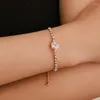 Braccialetti di fascino braccialetto da tennis zirconico cubico per donne in oro rosa in oro rosa scintillando gioielli rotondi cz cz