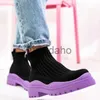 Boots 2022 Women Boots Luxury Chunky Heels Ankle Boots Fashion Color Patchwork Sock Boots Women Goth Platform Boots Botas De Mujer J230818