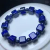 Brangle Natural Lapis Lazuli Cube bracelet Crystal Healing Stone Fashion Gemstone Femmes Bijoux Gift 1PCS