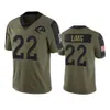 Jerseys Los Angeles''Rams''Men 10 Cooper Kupp 99 Aaron Donald 9 Matthew Stafford 24 Taylor Rapp Femmes Jeunes Olive Custom Salute To Service Limited Jersey