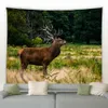 Tapestries Home Decoration Autumn Forest Wildlife Deer Nature Landscape Background Gall