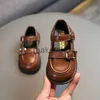 Sneakers XISTEPS Children Girls Leather Loafers Nonslip Soft Sole Mary Jane Shoes 18Y Kids Black Brown Shcool Shoes Dress Shoes 2023 J230818