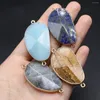 Pendant Necklaces 3 Pcs Irregular Shape Random Faceted Healing Natural Crystal Connectors Agate Charms For Making Jewelry Necklace Gift