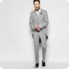 Herrenanzüge Vintage Grey Tailcoat Männer Hochzeit Slim Fit Man Blazer Kostüm Homme Jacke 3 pants vest bräutigam tuxedos ternos