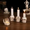 Candle Holowers Halloween Candle Holder Skull Harts Ornament Ghost Festival Desktop Porch Decoration Gift Home Decor 230817