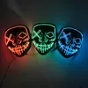 Máscaras de festa Design Halloween Horror El Neon Máscara de Partido Cosplay LED máscaras de purga luminosa máscara luminosa Halloween decoração de partido assustador 230818