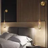 Wall Lamps Nordic LED Crystal Lights Creative Drop Sconces Home Indoor Bedroom Study Room Bedside Aisle Corridor Lamp